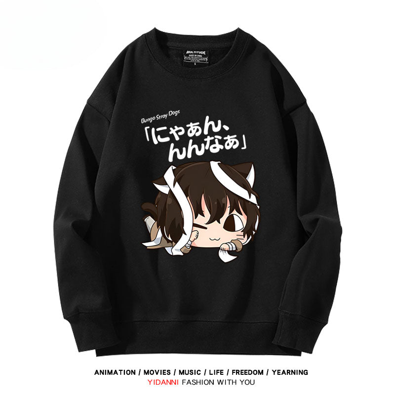 Cute Anime Printed Crew Neck Sweatshirt