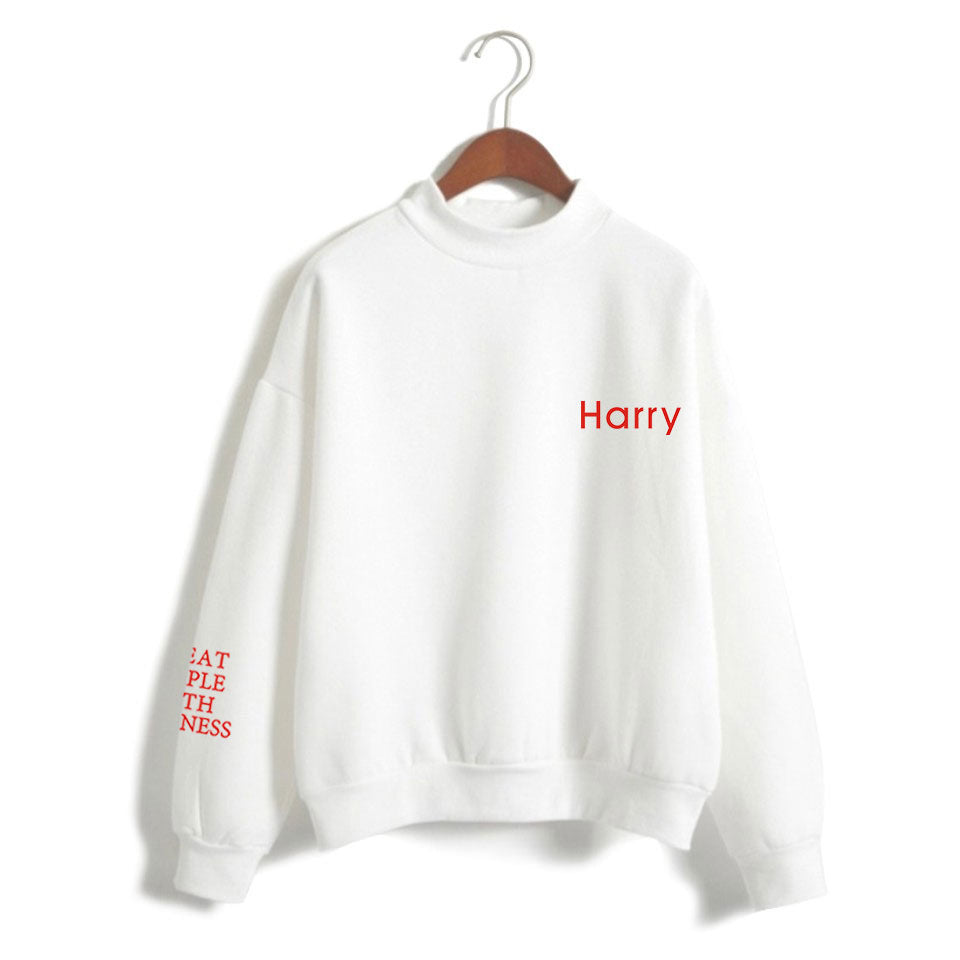 Cute Harry Letter Crew Neck Sweatshirt