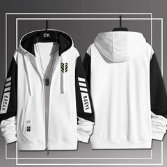 Trendy Anime Graphic Zipper Hooded Coat