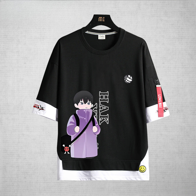 Unisex Anime Hinata Print Loose T-Shirt