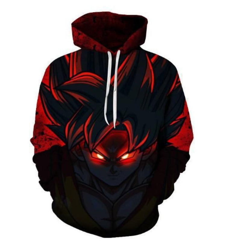 Unisex Anime Saiyan Digital Print Sports Hoodie