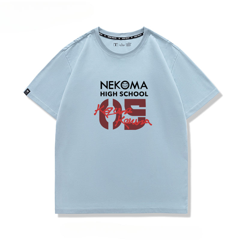 Unisex Nekoma High Short-sleeved Cotton T-shirt