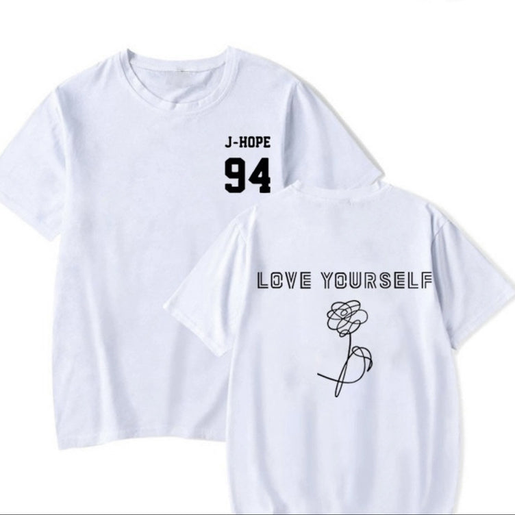 Casual LOVE YOURSELF Short-sleeved T-shirt