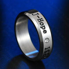 J-HOPE Name Titanium Steel Ring