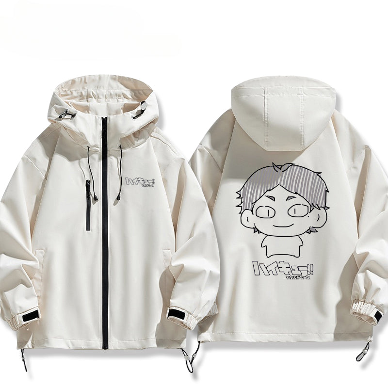 Unisex Anime Funny Graphic Zipper Thin Jacket
