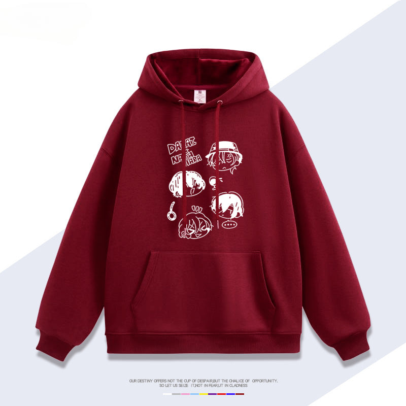 Dazai Anime Graphic Print Loose Hoodie