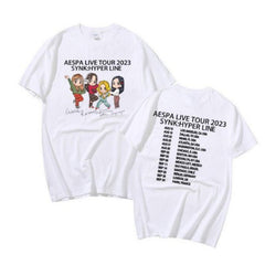 Casual Kpop Letter Printed Cotton T-shirt