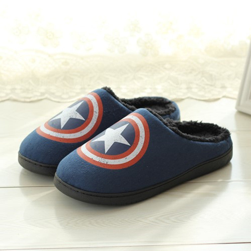 Trendy Comic Logo Cotton Slippers