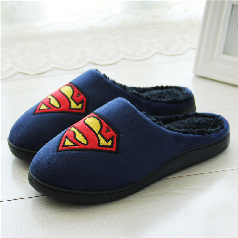 Trendy Comic Logo Cotton Slippers