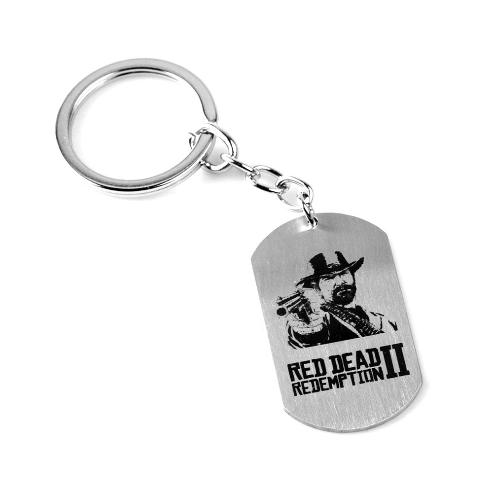 Game Stainless Steel Keychain Necklace