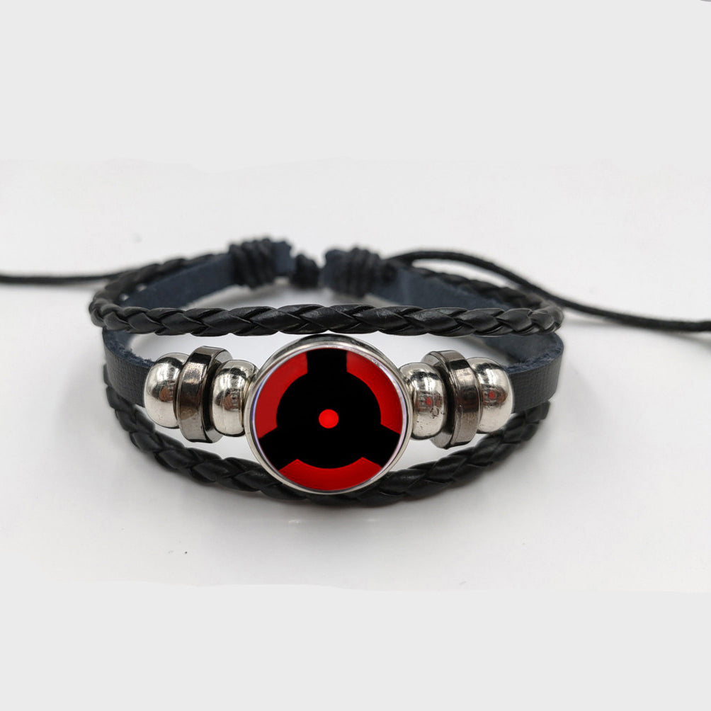 Chic Anime Gem Cowhide Woven Bracelet