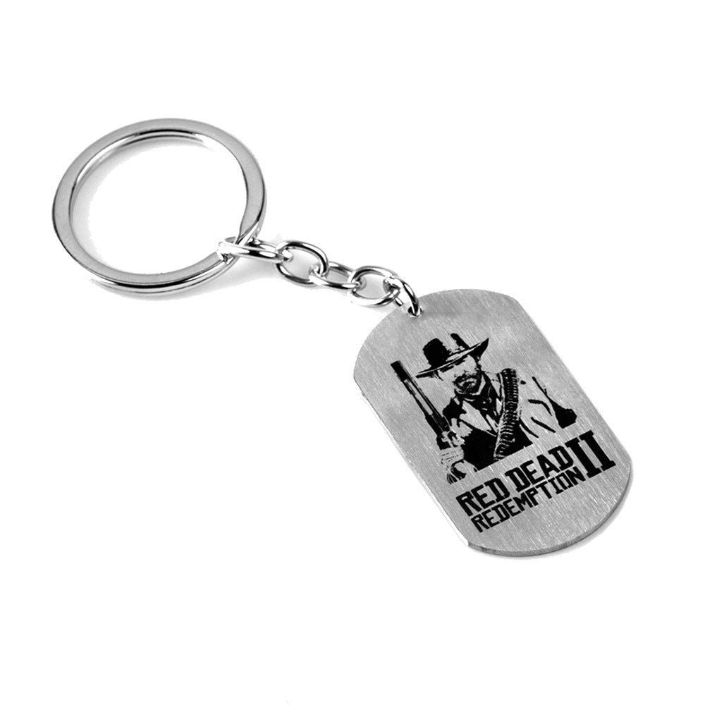 Game Stainless Steel Keychain Necklace