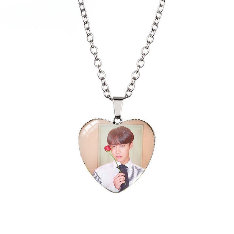 BTS Heart-shaped Necklace