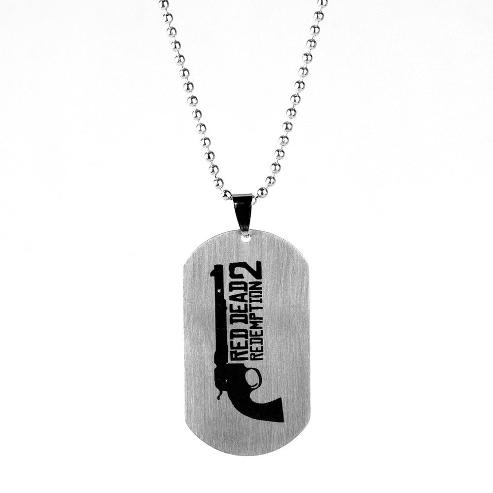 Game Stainless Steel Keychain Necklace