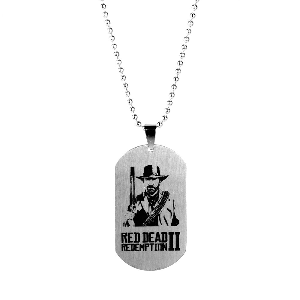 Game Stainless Steel Keychain Necklace