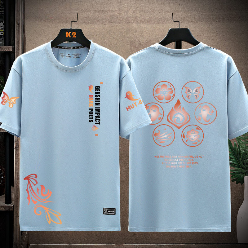 Unisex Game Pattern Cotton T-Shirt