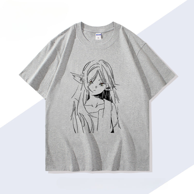 Women's Anime Print Short-sleeved T-shirt