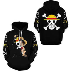 Unisex Anime Digital Print Loose Hoodie