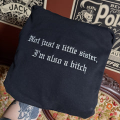 Not Just A Sister Embroidered Crewneck Sweatshirt