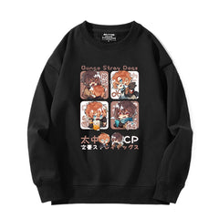 Casual Anime Dazai Graphic Loose Sweatshirt