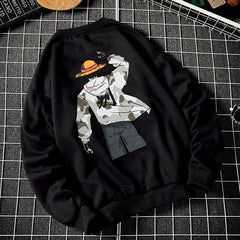 Casual Men's Loose Pullover Round Neck Sweatshirt