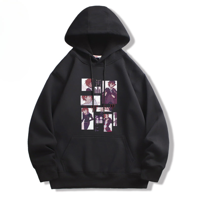 Trendy Anime Dazai Graphic Pullover Hoodie