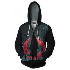 Unisex Trendy Anime 3D Print Zipper Hoodie