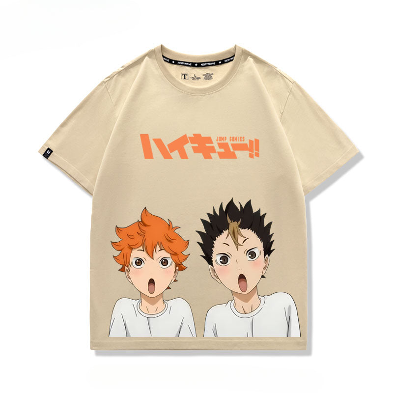 Unisex Anime Pattern Cotton Short Sleeve T-Shirt