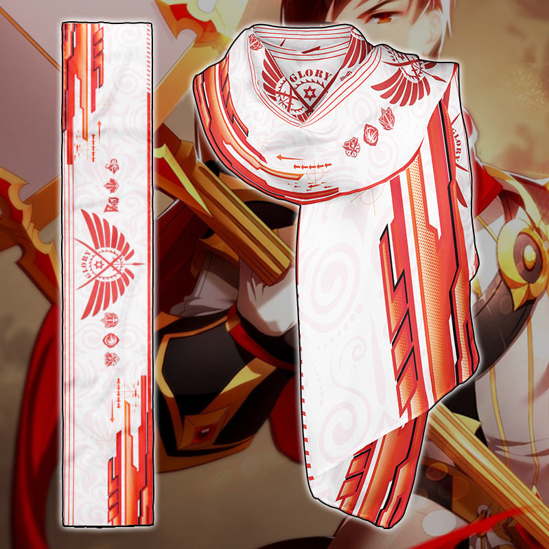 Trendy Anime Warm Velvet Scarf