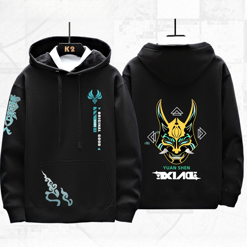 Unisex Xiao Game Print Casual Hoodie