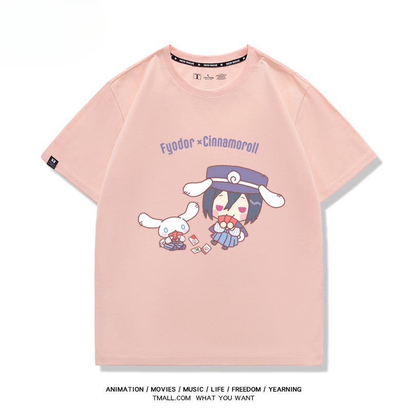 Women's Anime Print Cotton Summer T-shirt