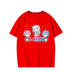 Unisex Anime Print Short Sleeve T-Shirt