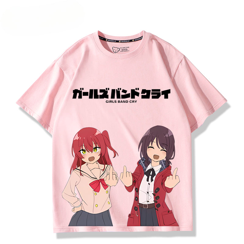 Casual Girls Anime Short Sleeve T-Shirt