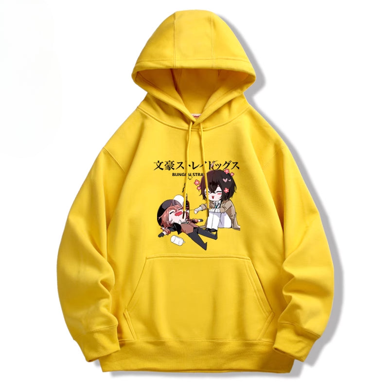 Unisex Dazai Anime Printed Pullover Hoodie