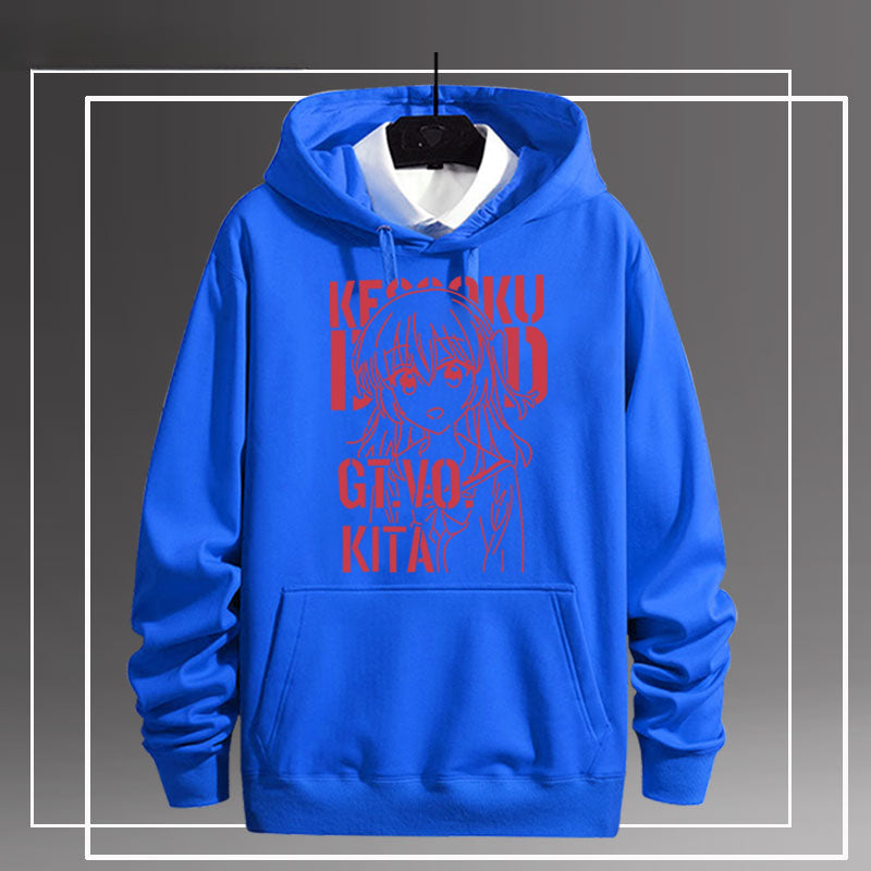 Unisex Anime Graffiti Print Loose Hoodie
