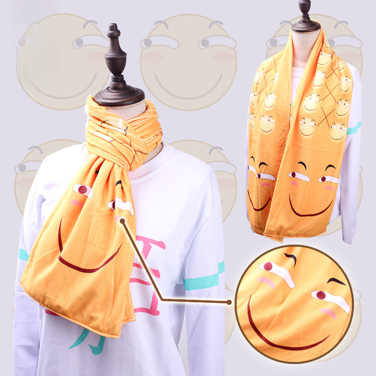 Trendy Anime Warm Velvet Scarf