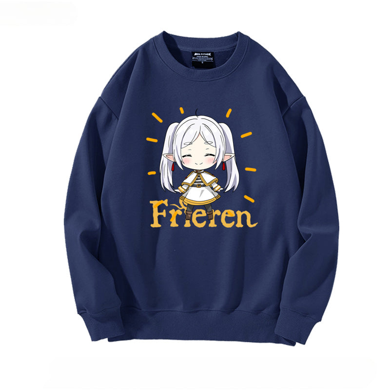 Women's Anime Print Crew Neck Sweatshirt