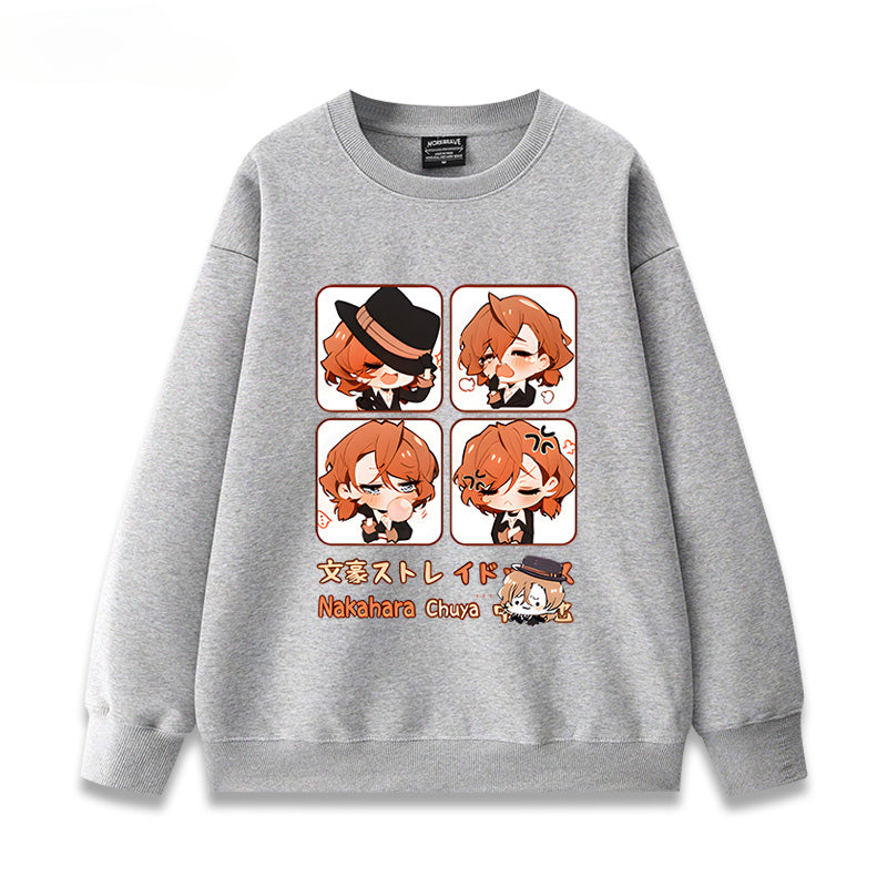 Unisex Anime Crew Neck Cotton Sweatshirt