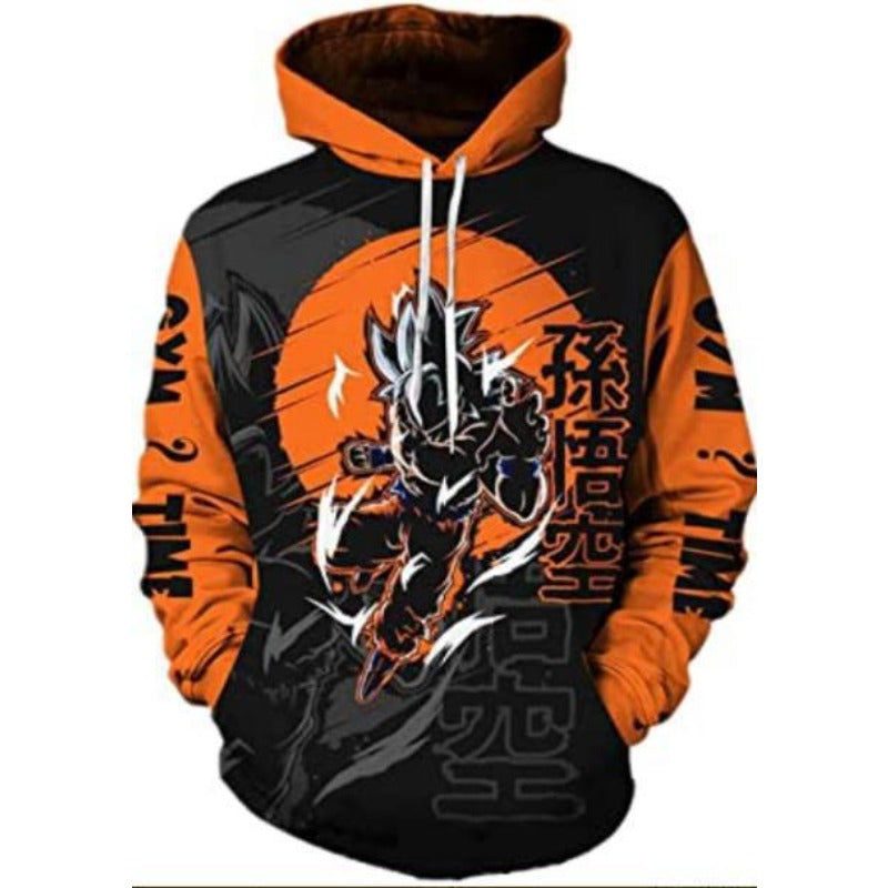 Unisex Anime Saiyan Digital Print Sports Hoodie