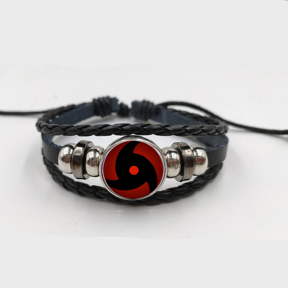 Chic Anime Gem Cowhide Woven Bracelet