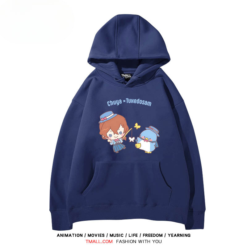 Men's and Women's Anime Printed Loose Hoodie