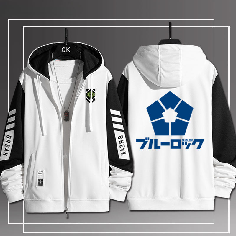 Trendy Anime Graphic Zipper Hooded Coat