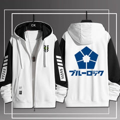 Trendy Anime Graphic Zipper Hooded Coat