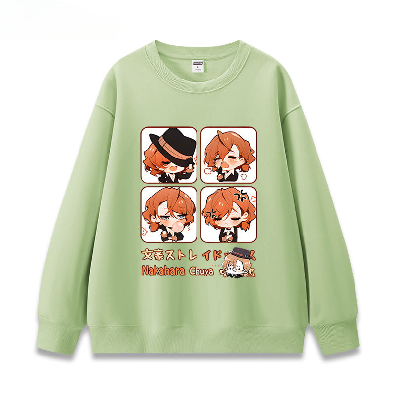 Unisex Anime Crew Neck Cotton Sweatshirt