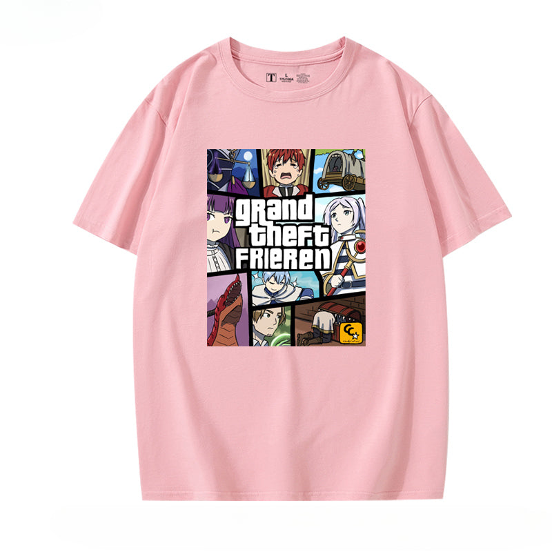 Men's and Women's Anime Cotton Short-sleeved T-shirt