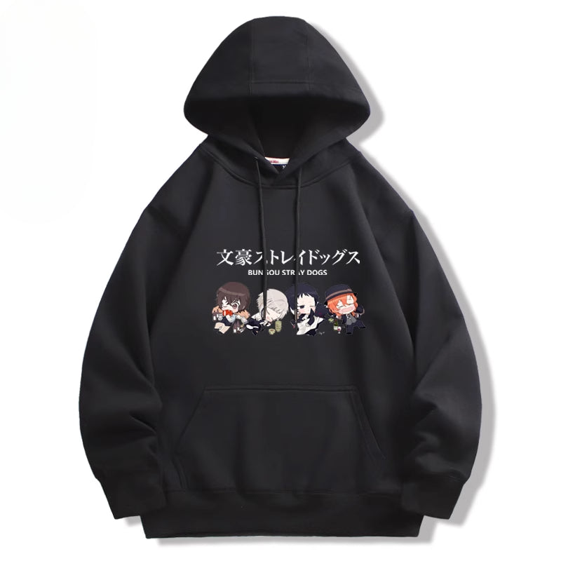 Unisex Dazai Anime Printed Pullover Hoodie