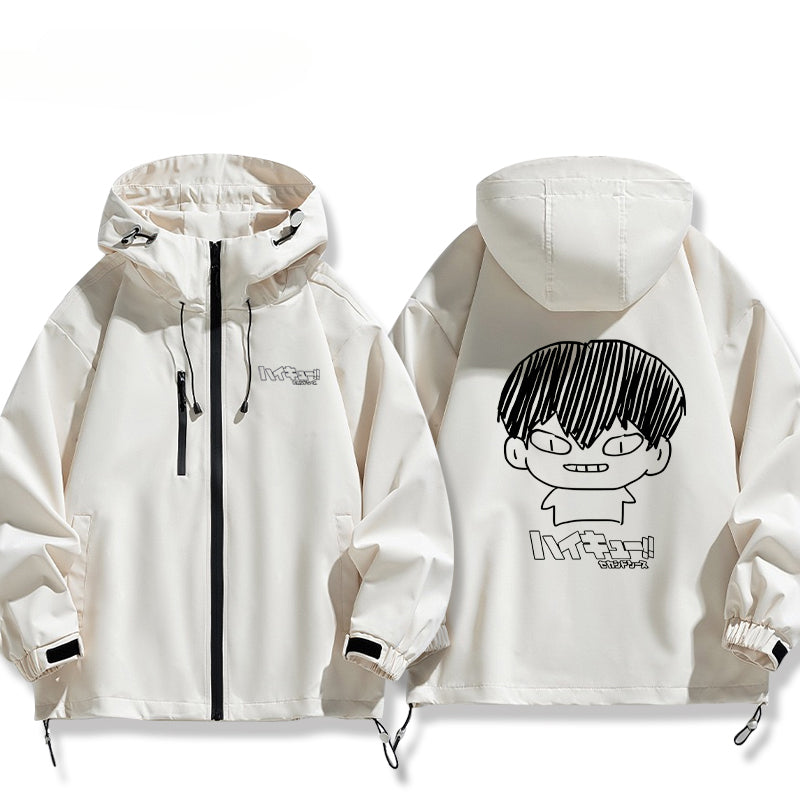 Unisex Anime Funny Graphic Zipper Thin Jacket