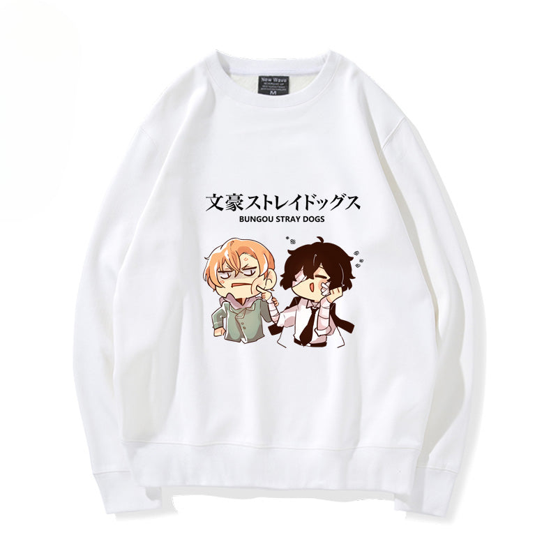 Casual Anime Pullover Round Neck Sweatshirt