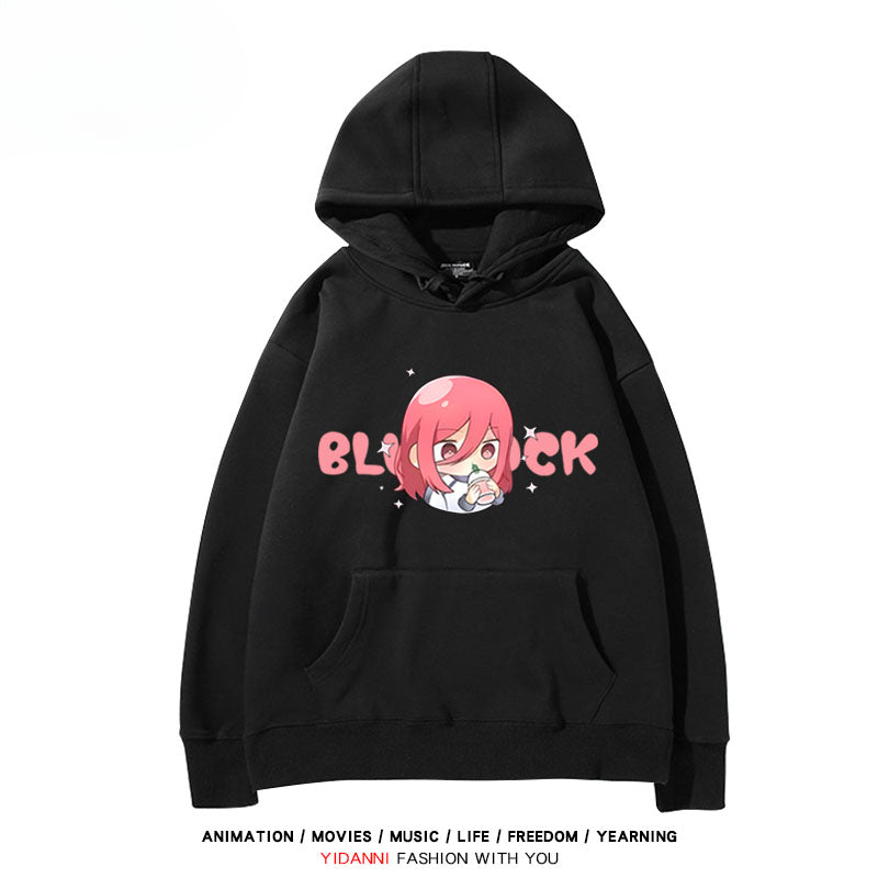Cute Anime Graphic Print Pullover Hoodie