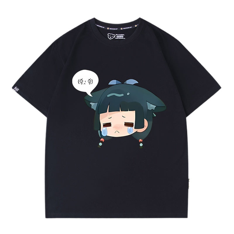 Casual Anime Pattern Cotton Short Sleeve T-Shirt